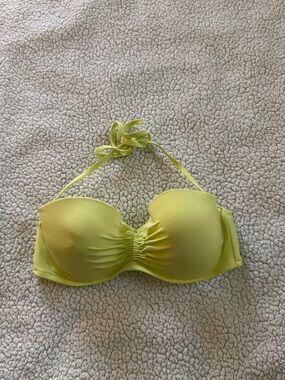Victoria's Secret Neon Yellow Bandeau Bikini Top